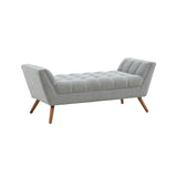 SAFAVIEH Couture Målfrid Tufted Bench - 53.2" W x 20.9" L x 20.9" H - 53Wx21Dx21H