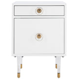 SAFAVIEH Couture Majda 2-Drawer Side Table - 18.7" W x 15.6" L x 26" H - 19Wx16Dx26H