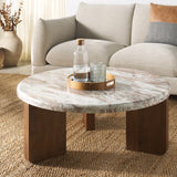 SAFAVIEH Couture Malkin Round Marble Coffee Table - 38Wx38Dx15H