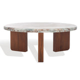 SAFAVIEH Couture Malkin Round Marble Coffee Table - 38Wx38Dx15H