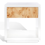 SAFAVIEH Couture Marielies White Lacquer Side Table - 24Wx18Dx26H