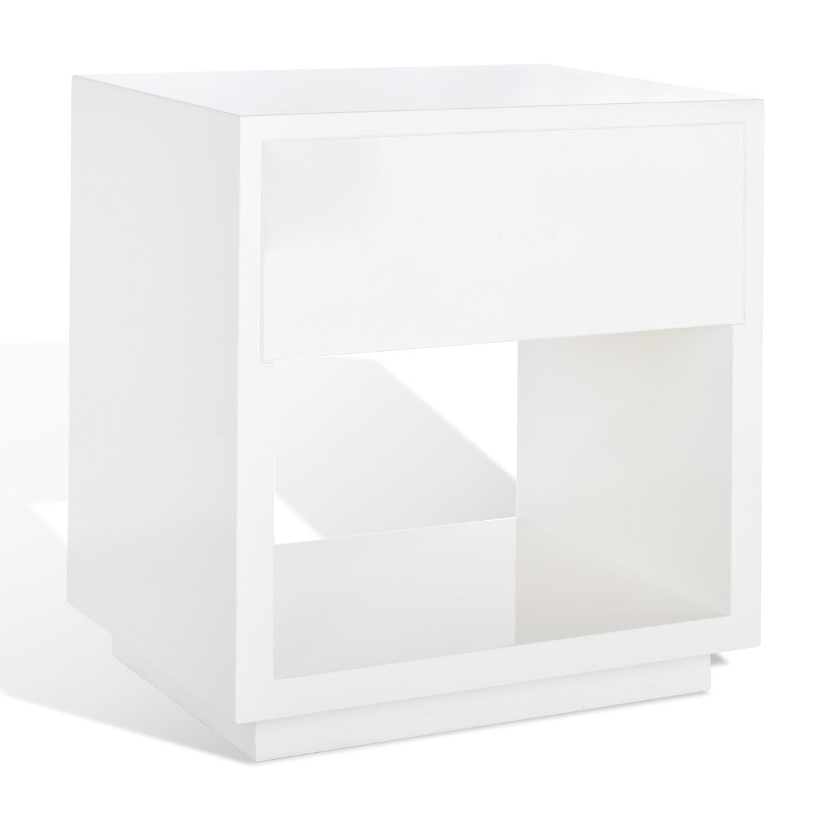 SAFAVIEH Couture Marielies White Lacquer Side Table - 24Wx18Dx26H