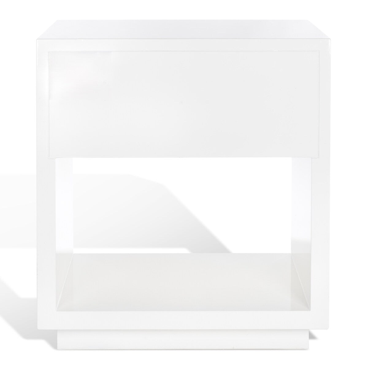 SAFAVIEH Couture Marielies White Lacquer Side Table - 24Wx18Dx26H