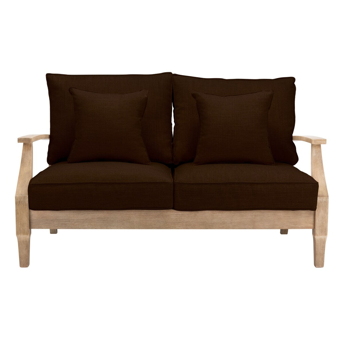 SAFAVIEH Couture Martinique Wood Patio Loveseat - 56Wx35Dx32H