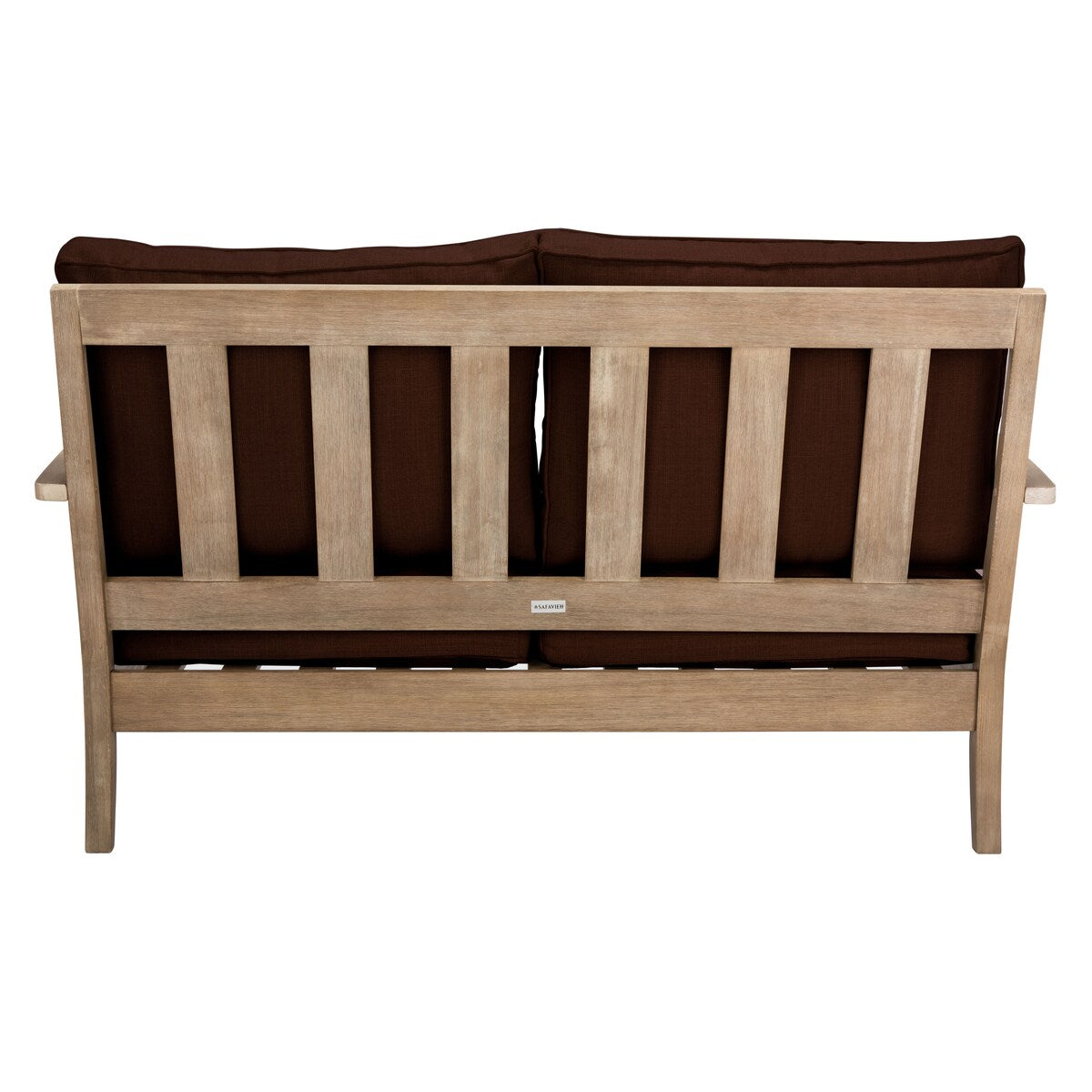 SAFAVIEH Couture Martinique Wood Patio Loveseat - 56Wx35Dx32H