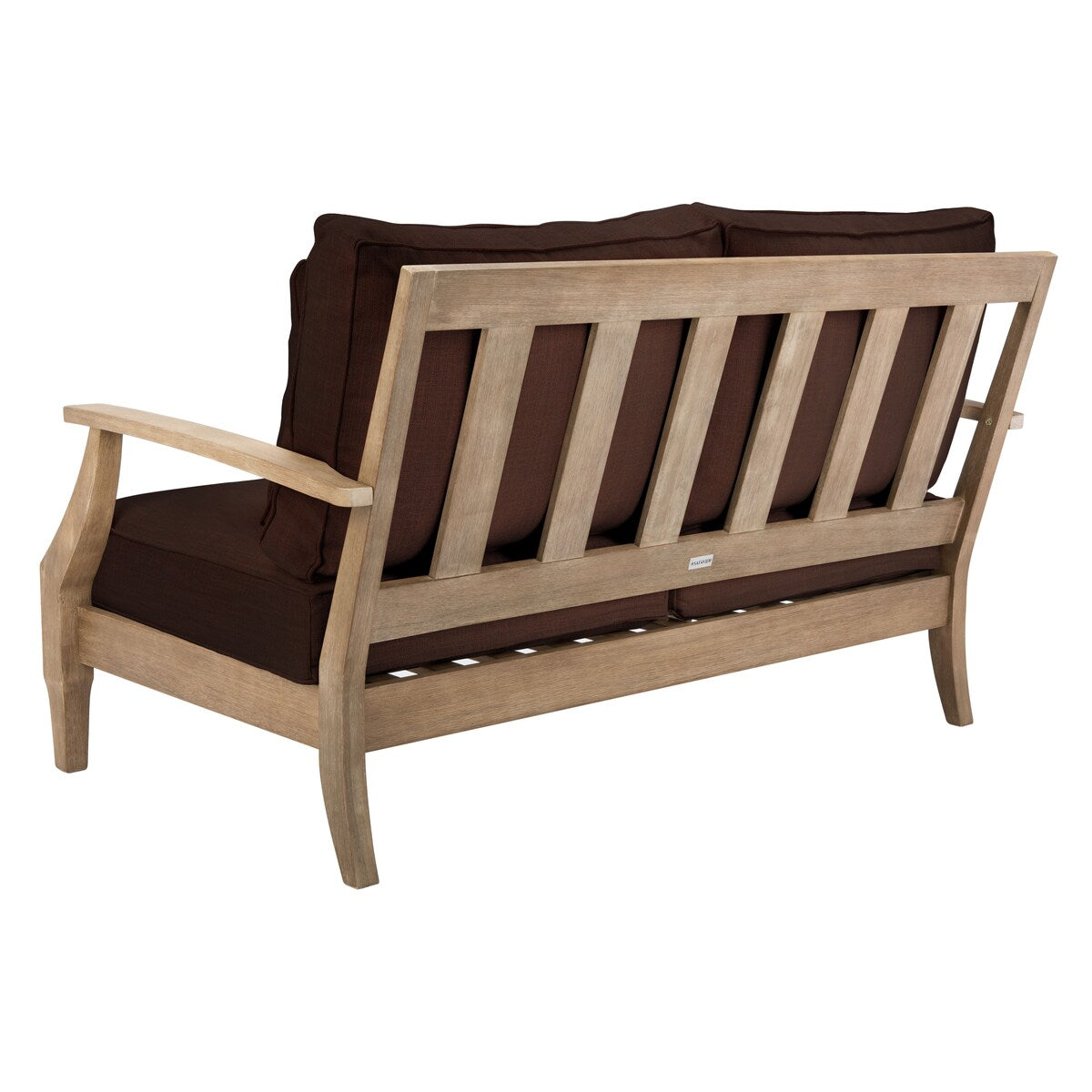 SAFAVIEH Couture Martinique Wood Patio Loveseat - 56Wx35Dx32H