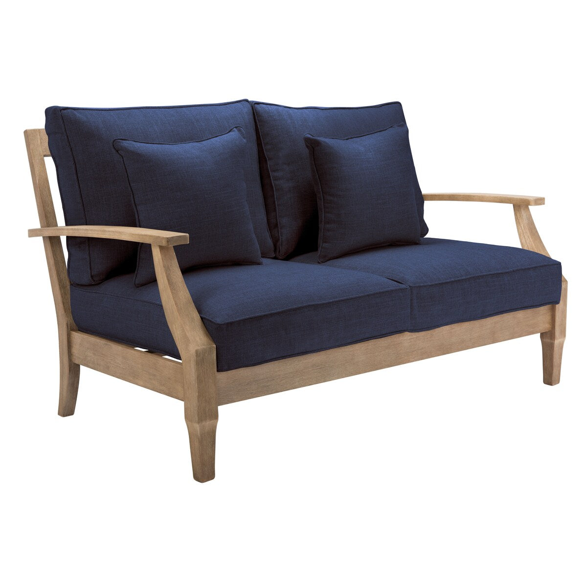 SAFAVIEH Couture Martinique Wood Patio Loveseat - 56Wx35Dx32H