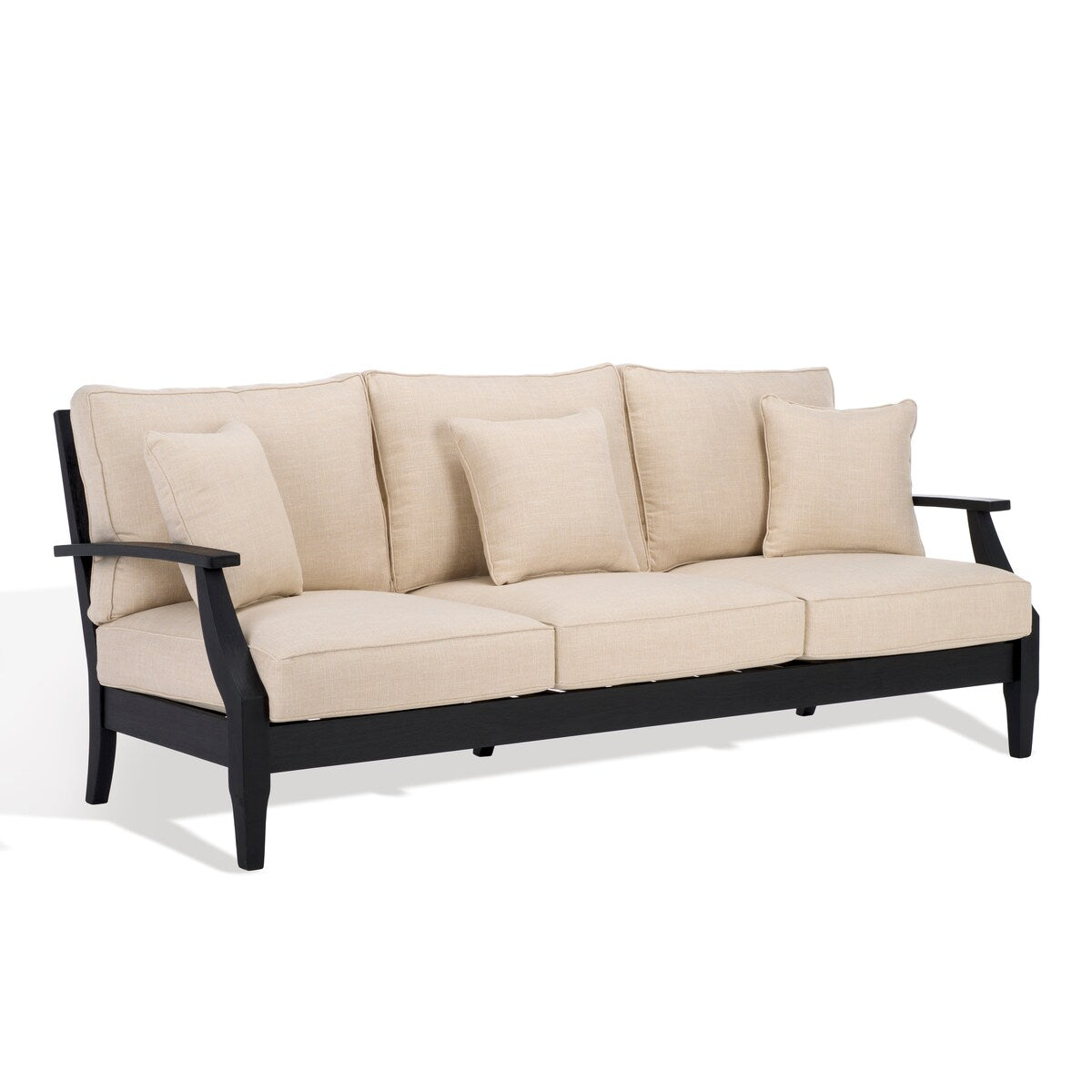 SAFAVIEH Couture Martinique Wood Patio Sofa - 82Wx35Dx32H