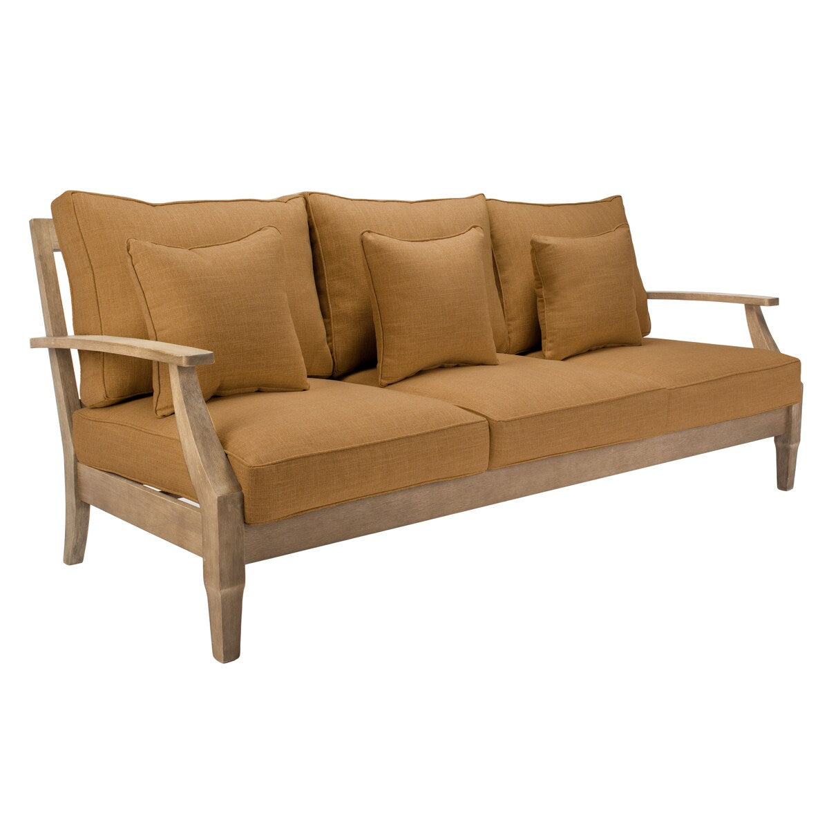 SAFAVIEH Couture Martinique Wood Patio Sofa - 82Wx35Dx32H