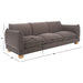 SAFAVIEH Couture Marysa Performance Fabric Sofa - 89Wx36Dx32H