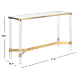 SAFAVIEH Couture Melusine Acrylic Console Table - 47.2" W x 15.7" L x 30" H - 47Wx16Dx30H