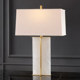 SAFAVIEH Couture Metha 31" Marble Table Lamp - 20" W x 11" D x 31" H - 20Wx11Dx31H