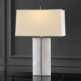 SAFAVIEH Couture Metha 31" Marble Table Lamp - 20" W x 11" D x 31" H - 20Wx11Dx31H