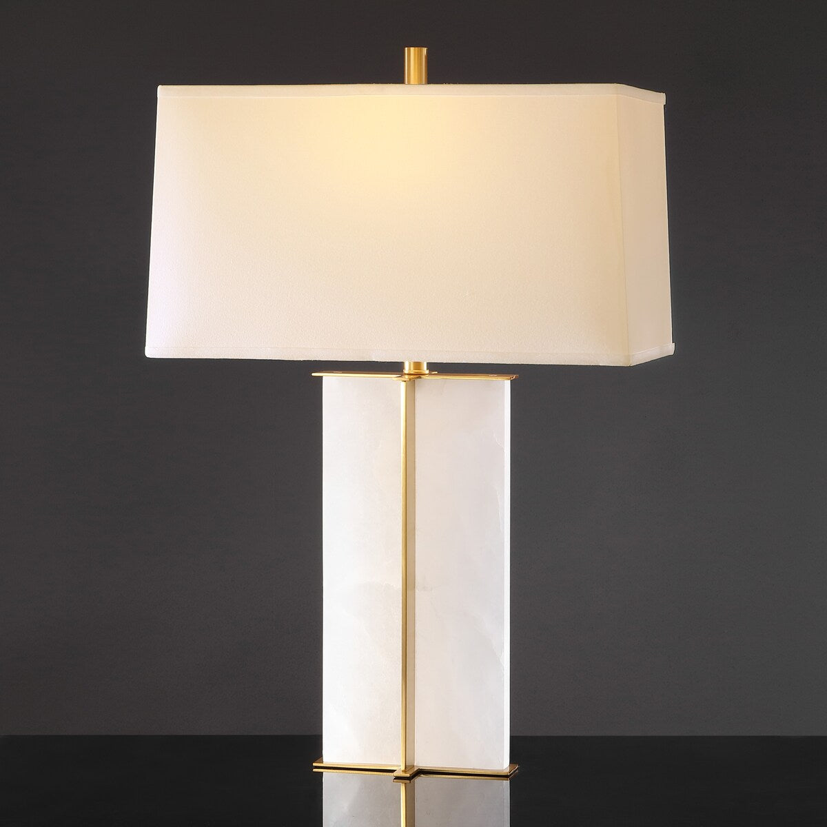 SAFAVIEH Couture Metha 31" Marble Table Lamp - 20" W x 11" D x 31" H - 20Wx11Dx31H