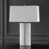 SAFAVIEH Couture Metha 31" Marble Table Lamp - 20" W x 11" D x 31" H - 20Wx11Dx31H