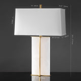 SAFAVIEH Couture Metha 31" Marble Table Lamp - 20" W x 11" D x 31" H - 20Wx11Dx31H