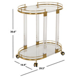 SAFAVIEH Couture Mirkku Bronze Brass Trolley - 30Wx17Dx31H