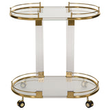 SAFAVIEH Couture Mirkku Bronze Brass Trolley - 30Wx17Dx31H