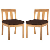 SAFAVIEH Couture Montford 16-inch Brazilian Teak Dining Chair [SET of 2] - 20Wx23Dx34H