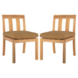 SAFAVIEH Couture Montford 16-inch Brazilian Teak Dining Chair [SET of 2] - 20Wx23Dx34H