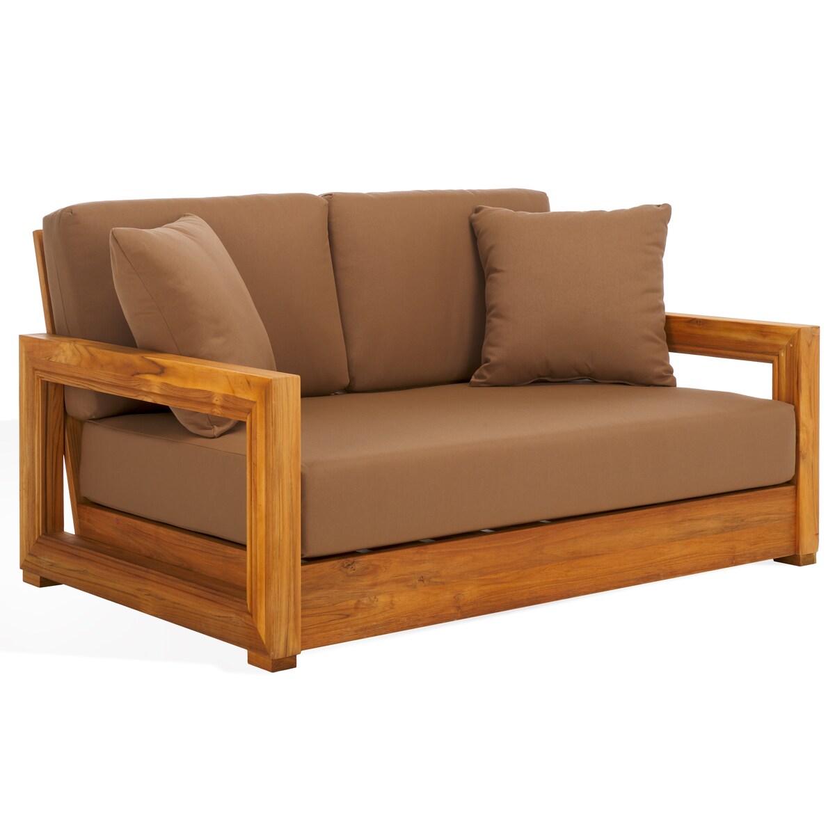 SAFAVIEH Couture Montford Brazilian Teak 2-Seat Bench - 53Wx36Dx27H