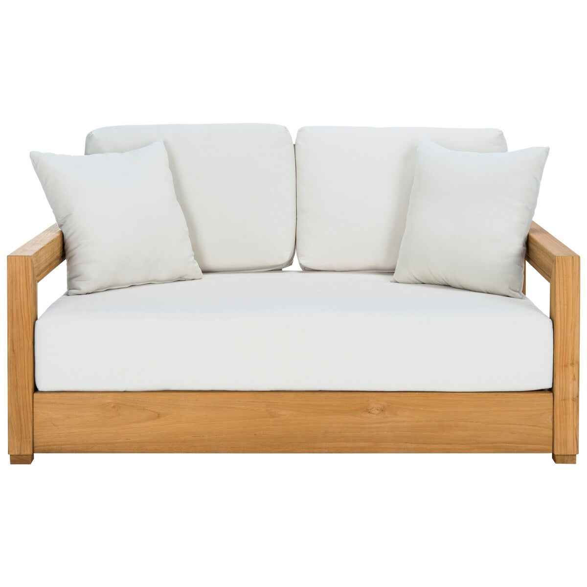 SAFAVIEH Couture Montford Brazilian Teak 2-Seat Bench - 53Wx36Dx27H