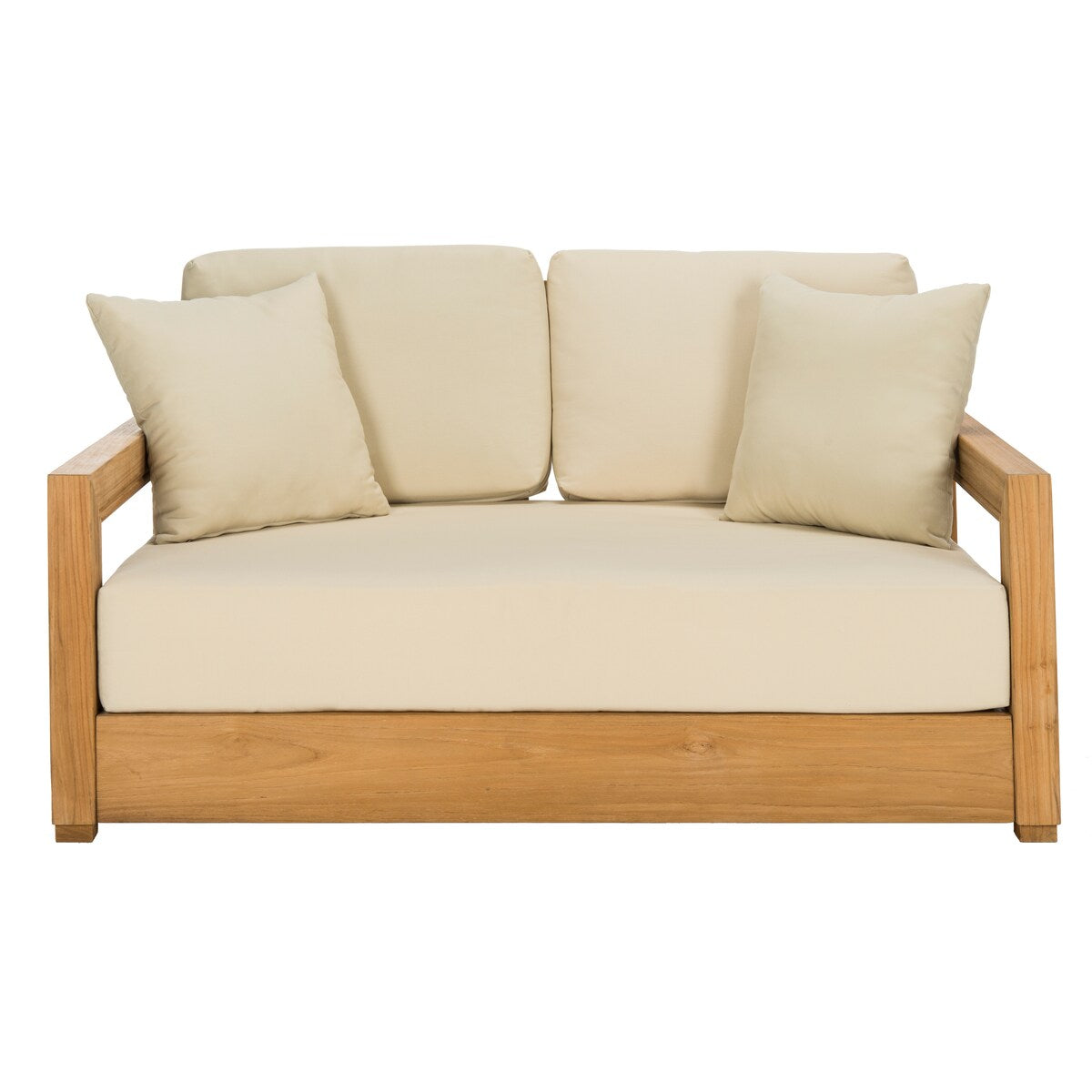 SAFAVIEH Couture Montford Teak 2-Seat Bench Casing - 48Wx29Dx1H