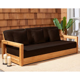 SAFAVIEH Couture Montford Teak 3-Seat Bench Casing - 72Wx29Dx1H