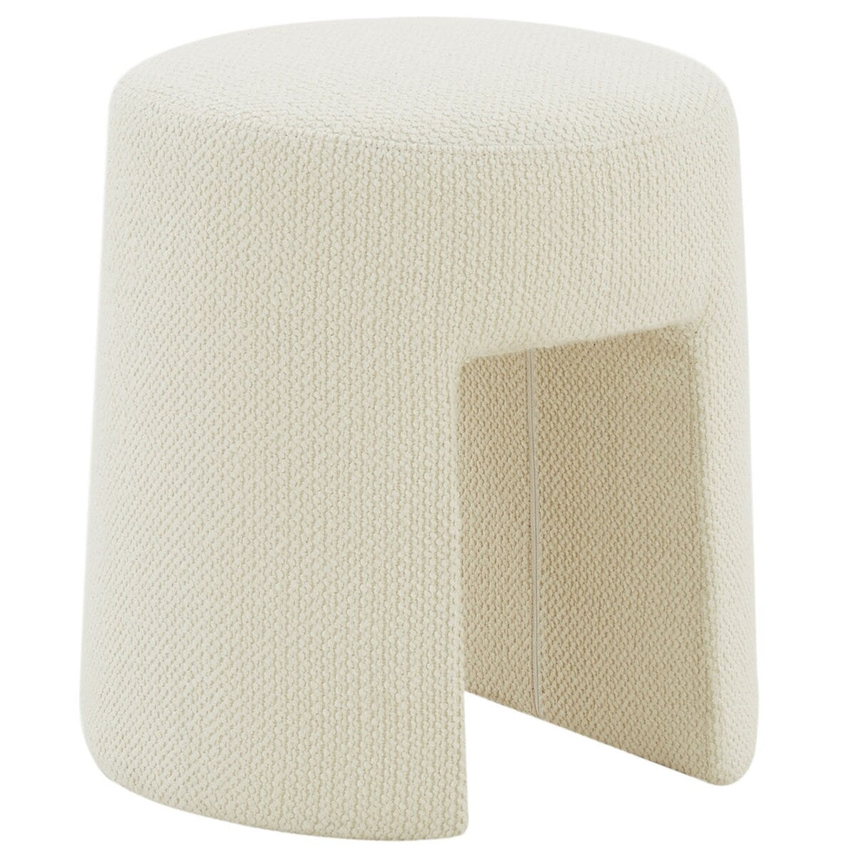 SAFAVIEH Couture Muire Ivory Upholstered Ottoman