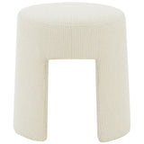 SAFAVIEH Couture Muire Ivory Upholstered Ottoman