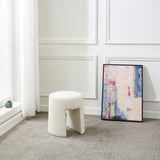 SAFAVIEH Couture Muire Ivory Upholstered Ottoman