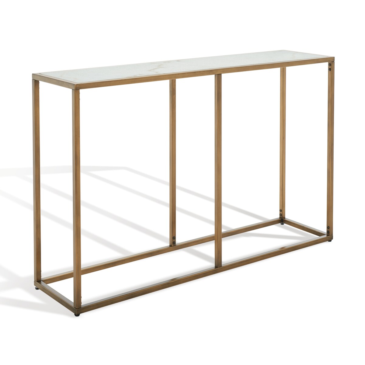 SAFAVIEH Couture Mutsuko Marble Console Table - 32 In W x 12 In D x 34 In H - 48Wx12Dx30H