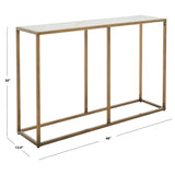 SAFAVIEH Couture Mutsuko Marble Console Table - 32 In W x 12 In D x 34 In H - 48Wx12Dx30H