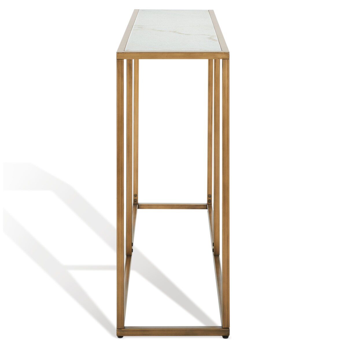 SAFAVIEH Couture Mutsuko Marble Console Table - 32 In W x 12 In D x 34 In H - 48Wx12Dx30H