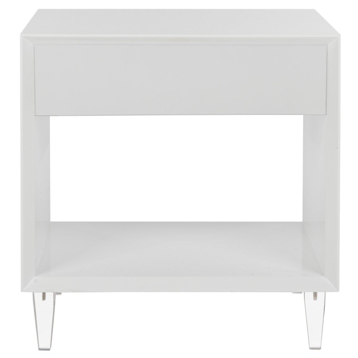 SAFAVIEH Couture Myrthe Eglomise Side Table- White - 24" W x 18" L x 25" H - 24Wx18Dx25H