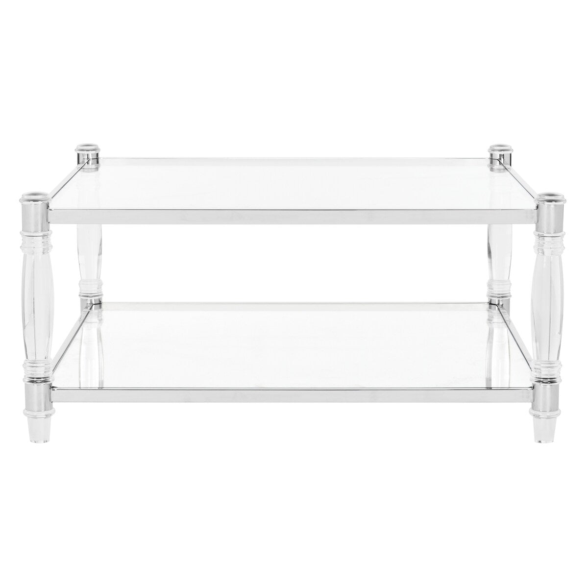 SAFAVIEH Couture Nadiye Acrylic Coffee Table - 38.51" W x 38.51" D x 17.72" H - 39Wx39Dx18H