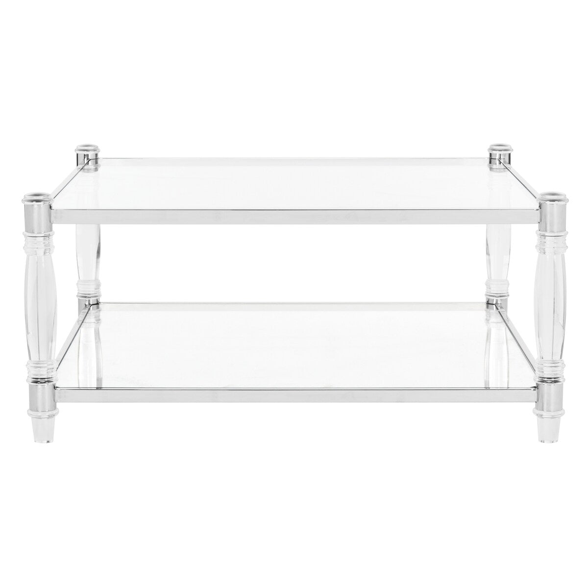 SAFAVIEH Couture Nadiye Acrylic Coffee Table - 38.51" W x 38.51" D x 17.72" H - 39Wx39Dx18H