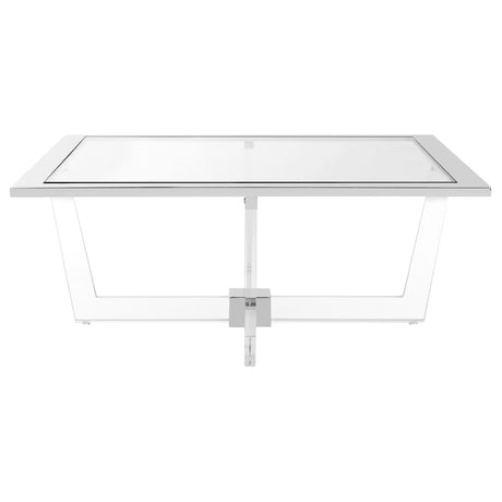 SAFAVIEH Couture Nalini Glass Coffee Table- Clear - 39" W x 39" L x 16" H - 39Wx39Dx16H