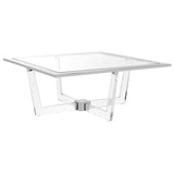 SAFAVIEH Couture Nalini Glass Coffee Table- Clear - 39" W x 39" L x 16" H - 39Wx39Dx16H