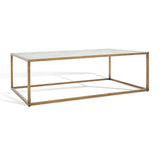 SAFAVIEH Couture Narda Rectangle Marble Coffee Table - 48 In W x 28 In D x 15 In H - 48Wx28Dx15H