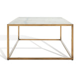 SAFAVIEH Couture Narda Rectangle Marble Coffee Table - 48 In W x 28 In D x 15 In H - 48Wx28Dx15H