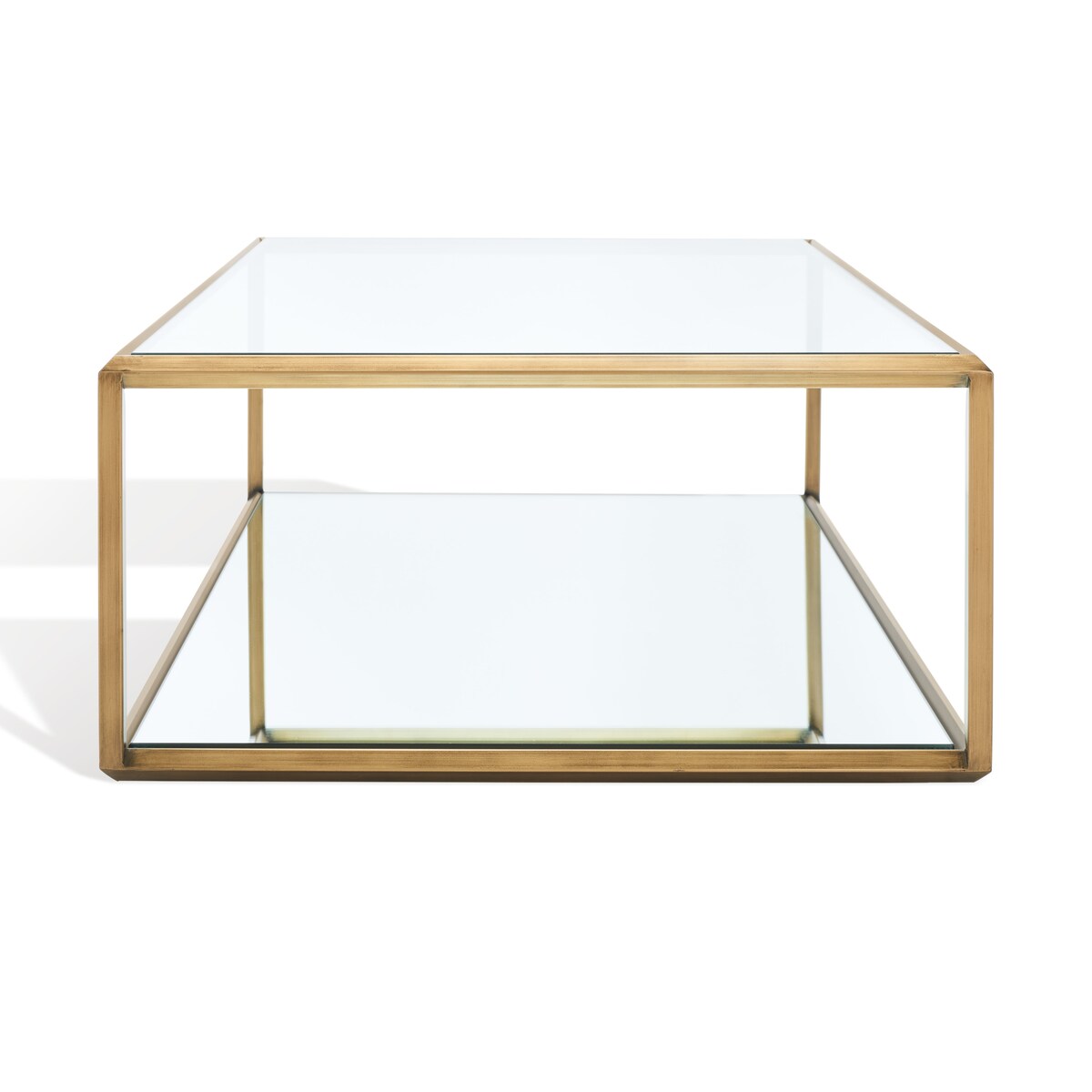 SAFAVIEH Couture Naxhie Mirrored Coffee Table - 48 In W x 28 In D x 15 In H - 48 In W x 28 In D x 15 In H - 48Wx28Dx15H