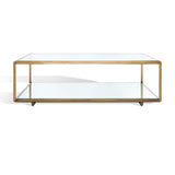 SAFAVIEH Couture Naxhie Mirrored Coffee Table - 48 In W x 28 In D x 15 In H - 48 In W x 28 In D x 15 In H - 48Wx28Dx15H