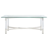 SAFAVIEH Couture Nazira Acrylic Coffee Table - 47.2" W x 23.6" L x 18" H - 47Wx24Dx18H