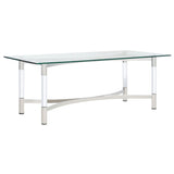 SAFAVIEH Couture Nazira Acrylic Coffee Table - 47.2" W x 23.6" L x 18" H - 47Wx24Dx18H