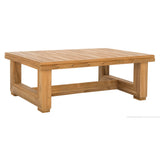 SAFAVIEH Couture Nealy Montford Teak Commercial Grade Coffee Table - 50 In W x 31 In D x 13 In H - 50Wx31Dx13H