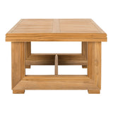 SAFAVIEH Couture Nealy Montford Teak Commercial Grade Coffee Table - 50 In W x 31 In D x 13 In H - 50Wx31Dx13H