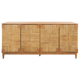 SAFAVIEH Couture Nedime Banana Stem 4-Door Sideboard - 69.8 In. W x 18.1 In. D x 32 In. H - 70Wx32Dx18H