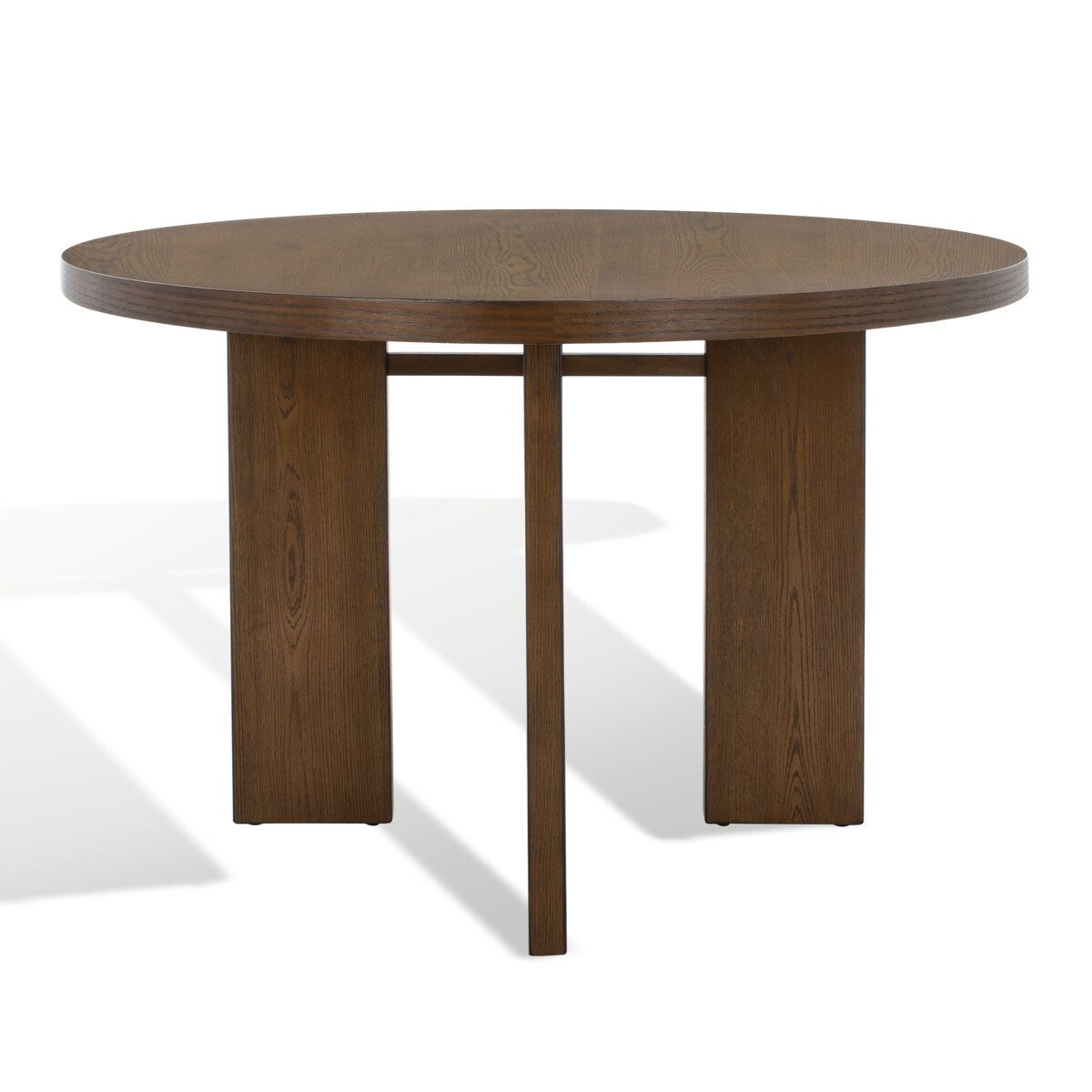 SAFAVIEH Couture Neetu Round Wood Dining Table - 47.75 In W x 47.75 In D x 30 In H - 48Wx48Dx30H