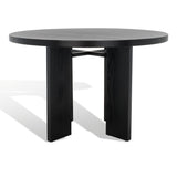 SAFAVIEH Couture Neetu Round Wood Dining Table - 47.75 In W x 47.75 In D x 30 In H - 48Wx48Dx30H